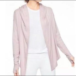 Athleta High Low Lilac Nirvana Hood Wrap Cardigan
